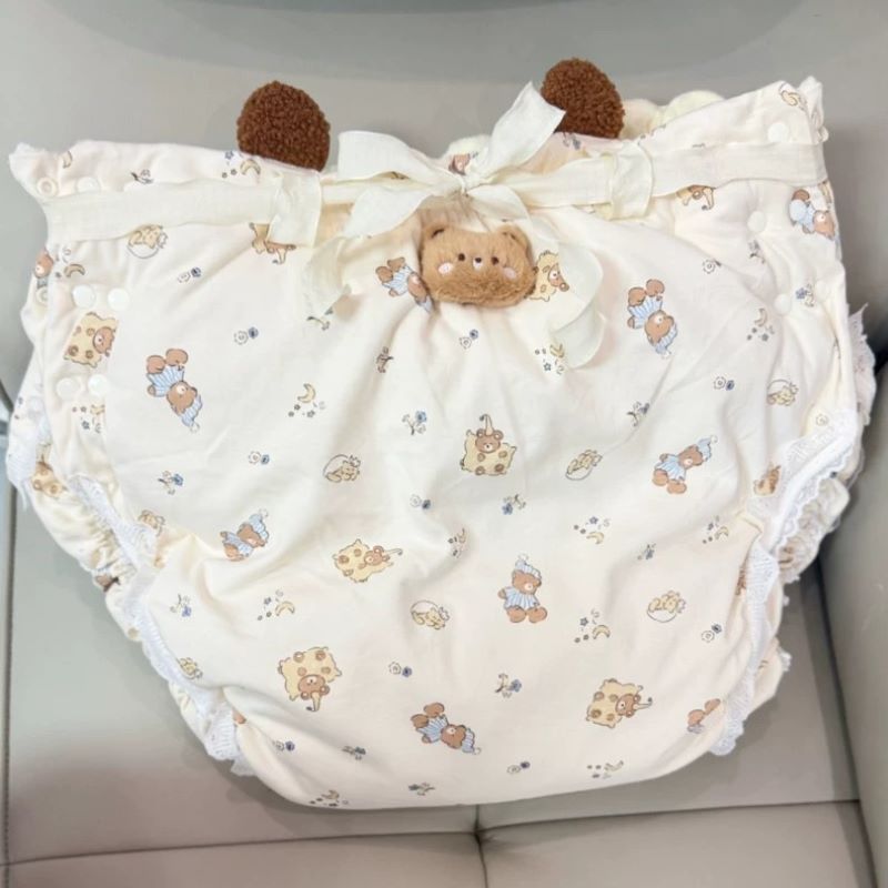 Diapering - Erwachsene Baumwoll-Stoffwindeln mit Cartoon-Muster, verlängert, verdickt,