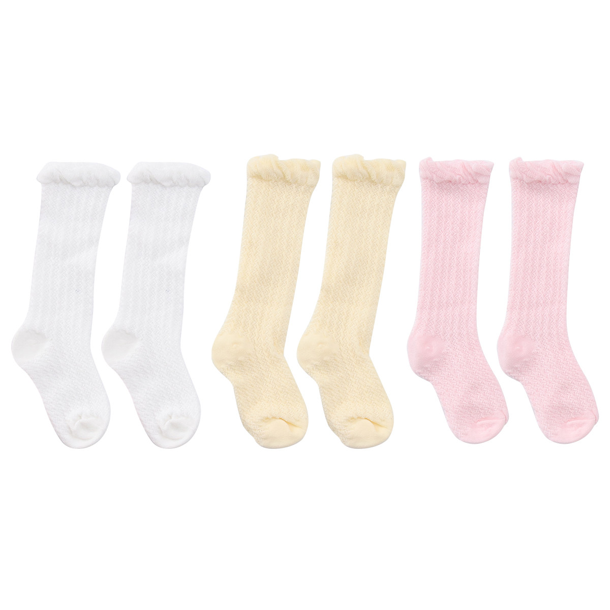 Unisex Baby Socks Non Slip - 3 Paar langen Anti-Mücken-Socken für Babys,
