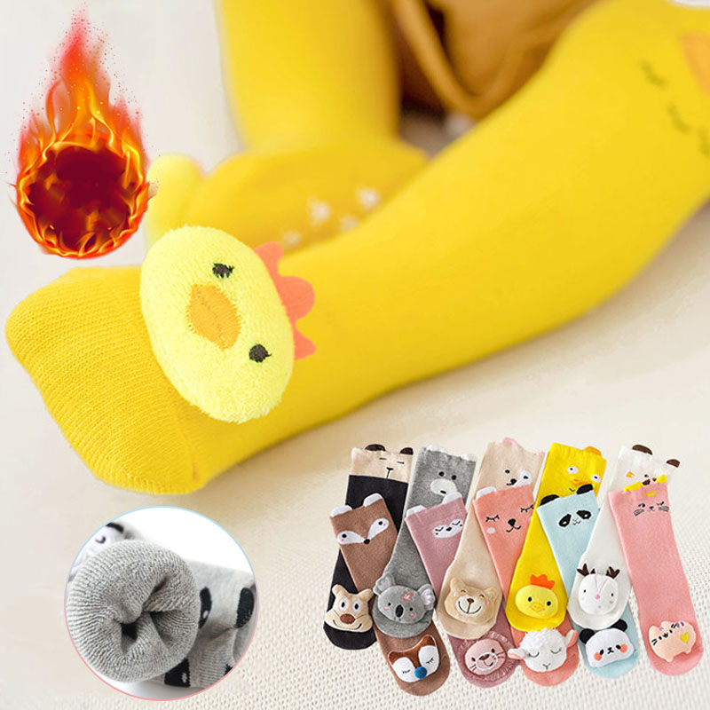 Unisex Baby Socks Non Slip - Winter Dicke Baumwolle Kinder Lange Socken