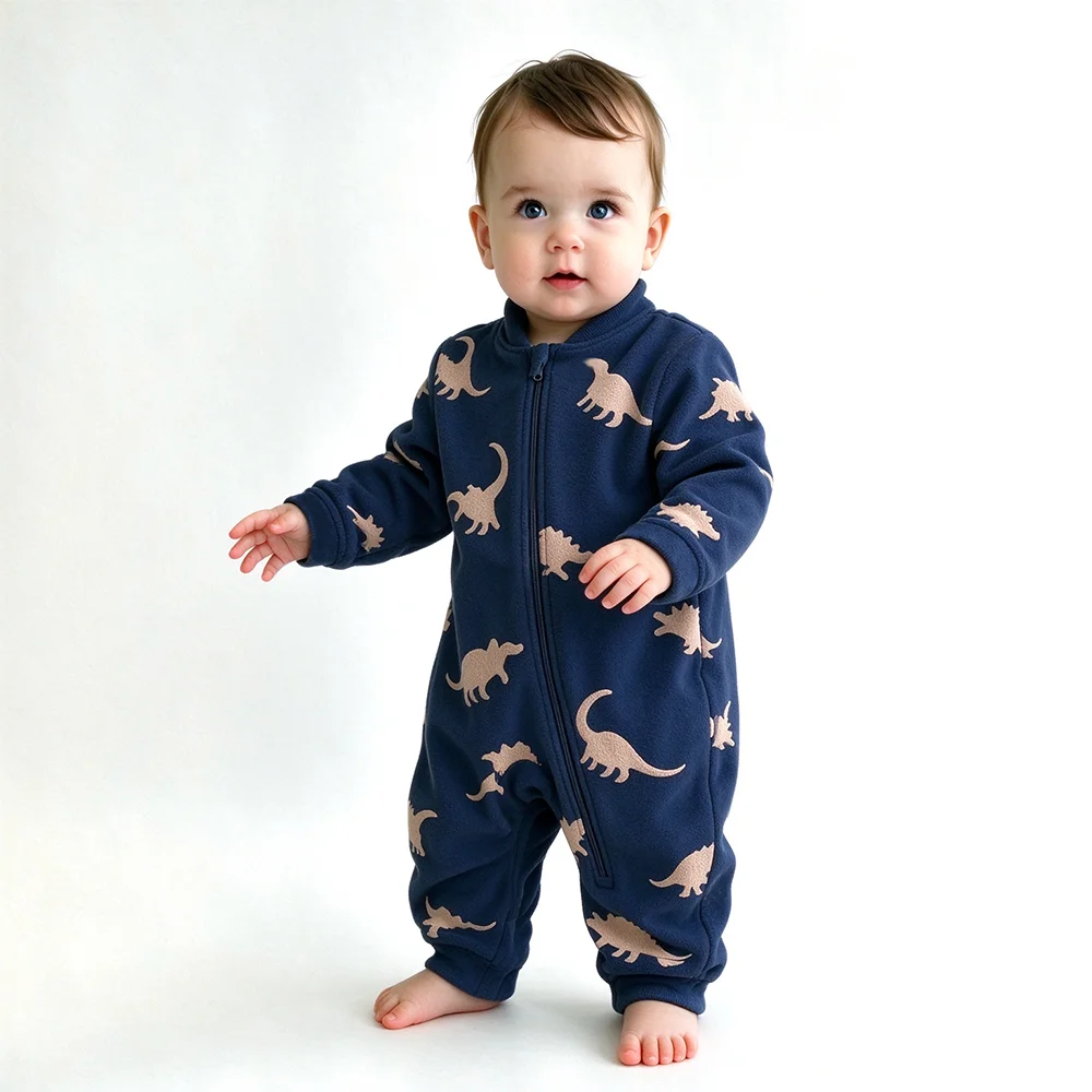 Weicher, warmer Baby-Fleece-St – Cotton Baby Onesies Zipper Bewertung und Preis