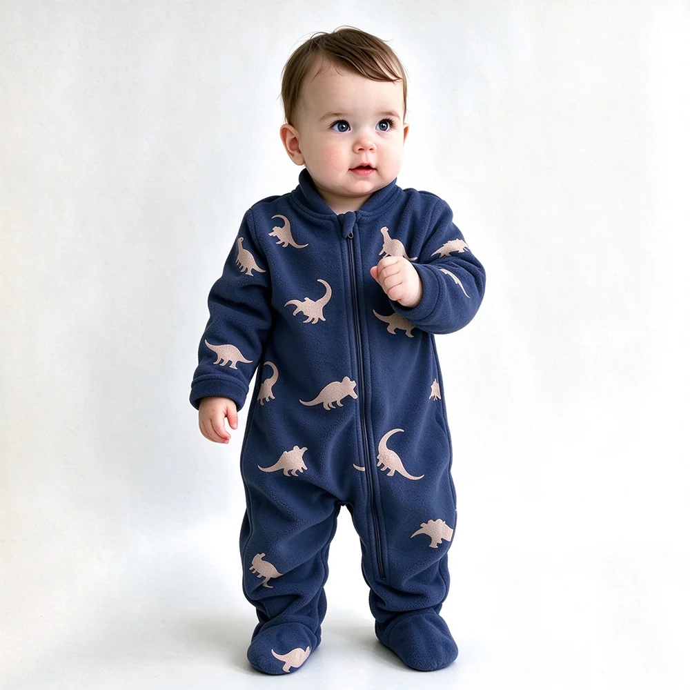 Weicher, warmer Baby-Fleece-St – Cotton Baby Onesies Zipper Bewertung und Preis