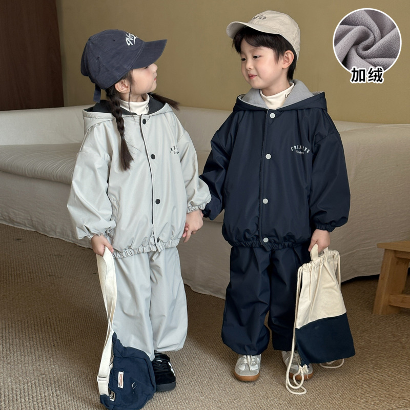 Jungen Mädchen Kapuzen-2-Teile – Toddler Boy Winter Fleece Jacket Bewertung und Preis