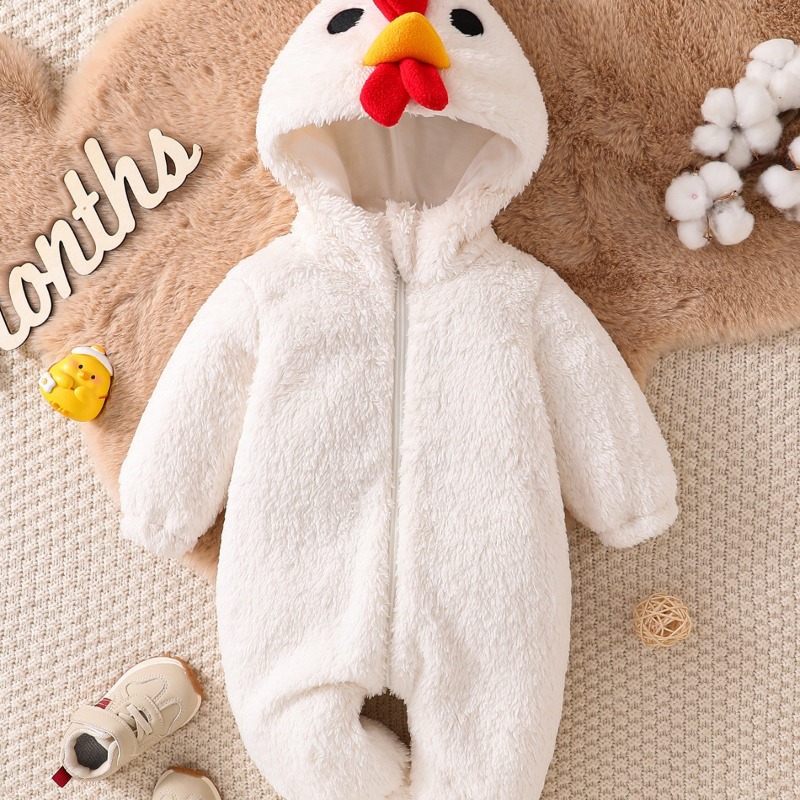 Weißer Hühner-Strampler für Ne – Cotton Baby Onesies Zipper Bewertung und Preis